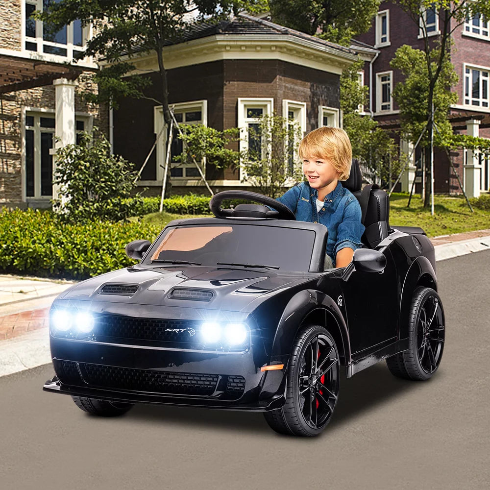 Black Licensed Dodge Challenger Battery Powered Kids Electric Car I992