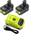 2Pack 6.0Ah Replacement 18V Battery and Charger Combo X587