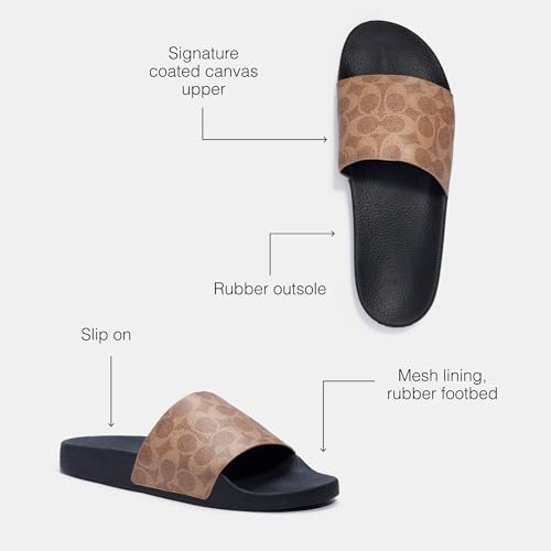 Signature Coated Canvas Pool Slide Sandal Q543714