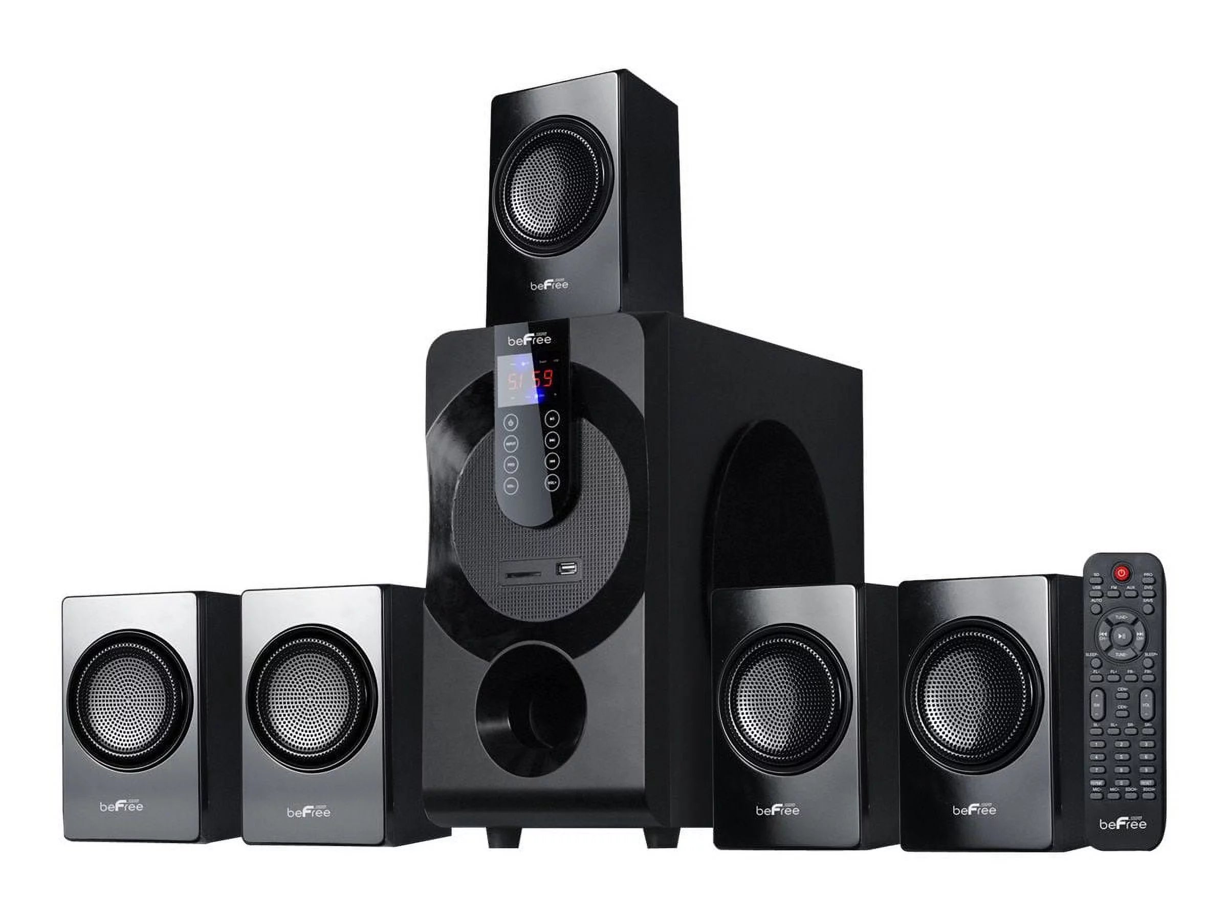 5.1 Channel Surround Sound Bluetooth Speaker System in Black A629