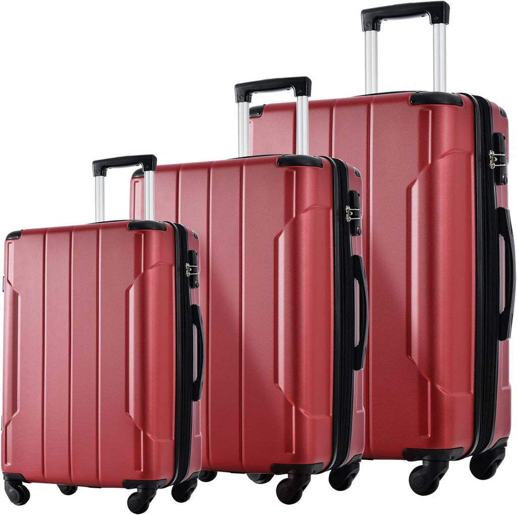 3 Piece Lightweight Hardshell Spinner Luggage Set K9636