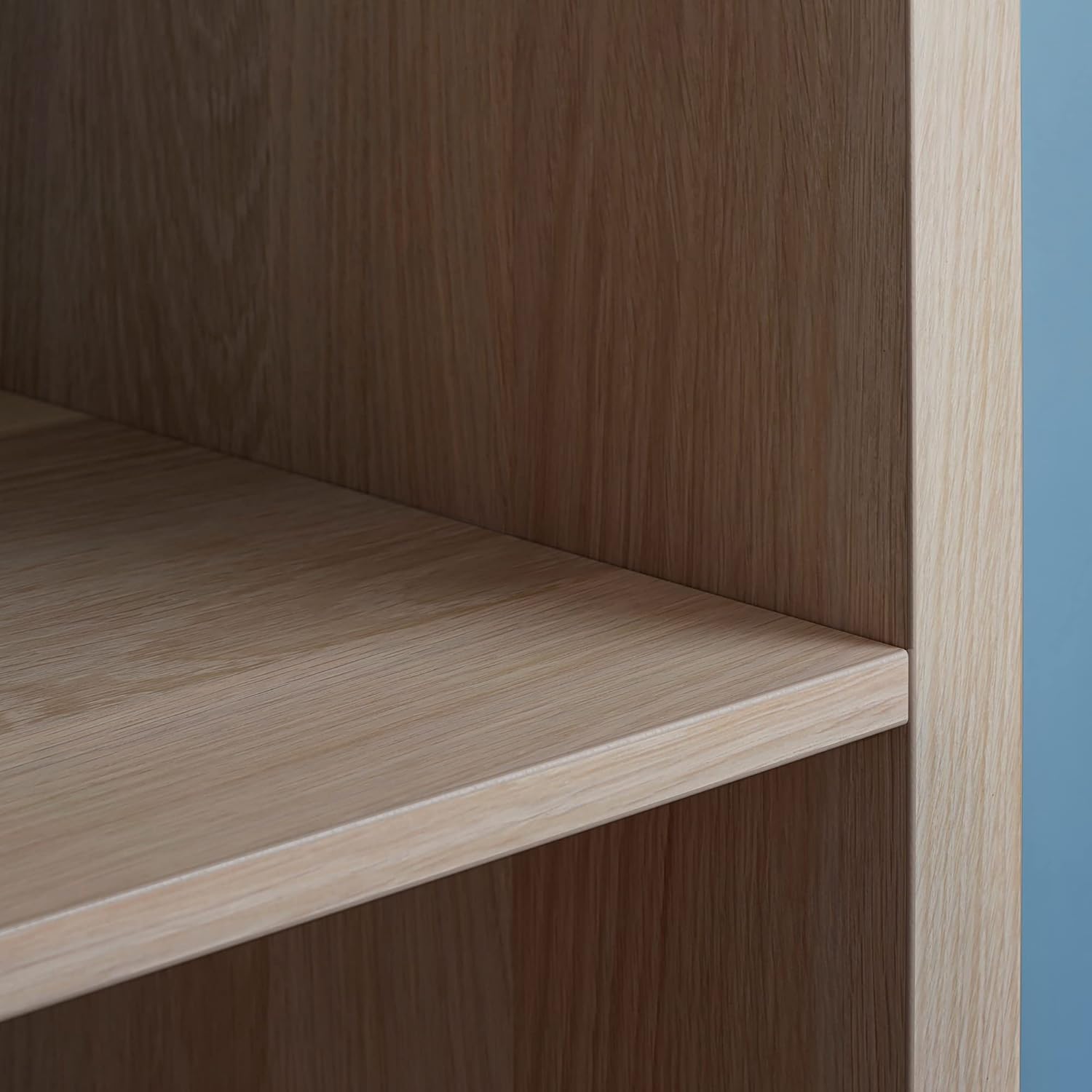 White Stained Oak Effect 4 Shelf Shelving Unit N6188