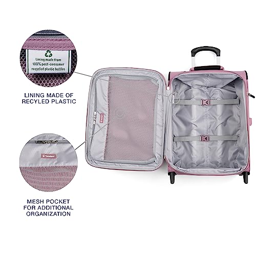 Burgundy Softside Expandable 2 Wheel Carry On Luggage Q39530