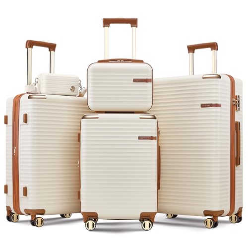 3 Piece Expandable Hard Shell Suitcase Set with Spinner Wheels and TSA Lock Q788