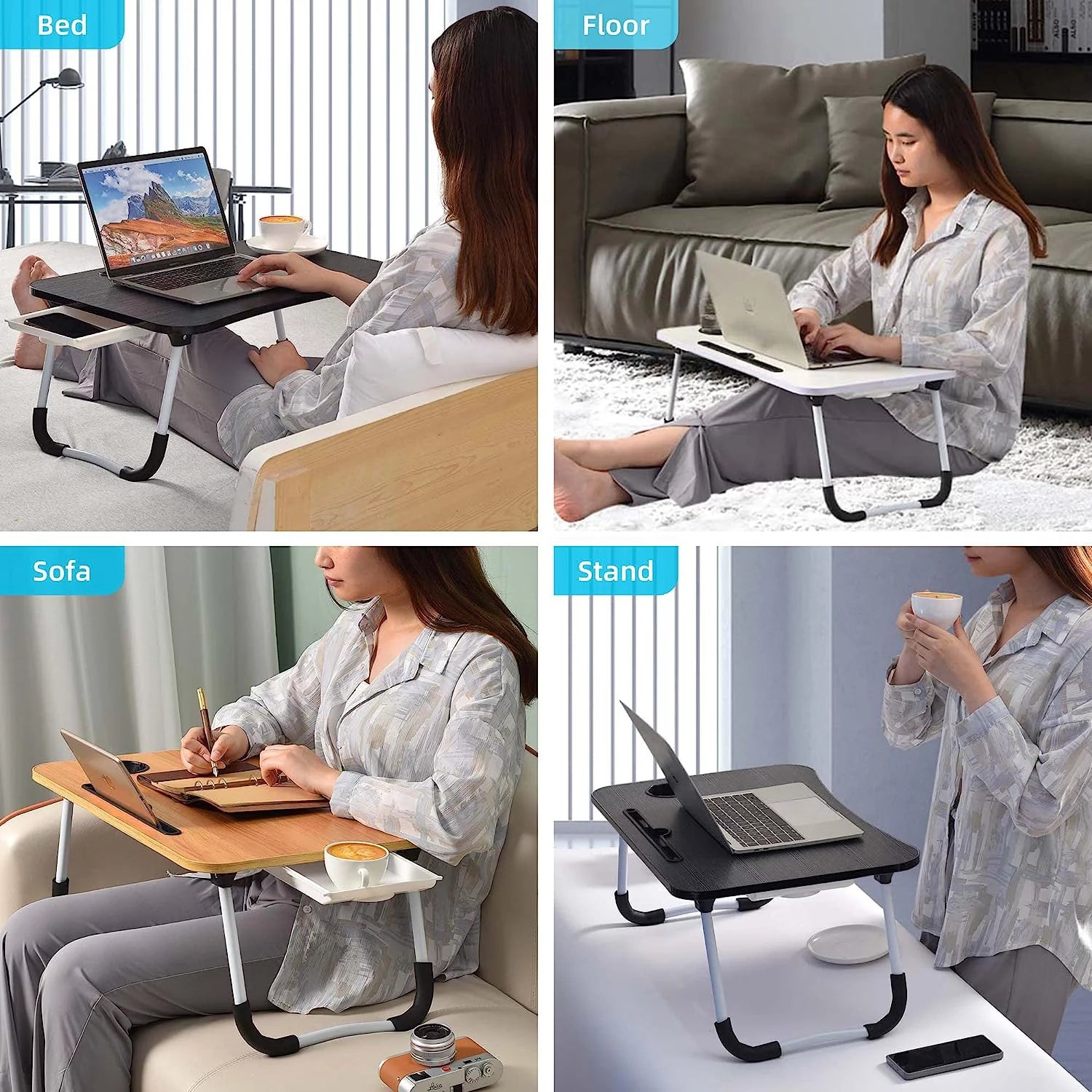 Large Portable Foldable Lap Desk with Cup Holder P434161