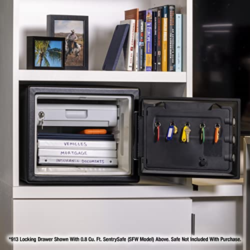 Fireproof Waterproof Black Steel Home Safe with Digital Keypad Lock, 1.23 Cubic Feet J9952