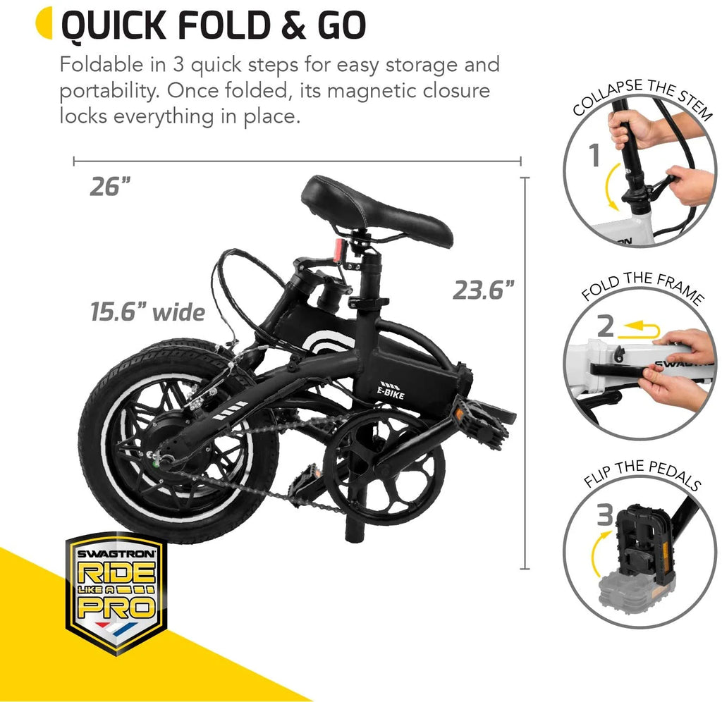 Lightweight Aluminum Folding Electric Bike with Pedals L10977