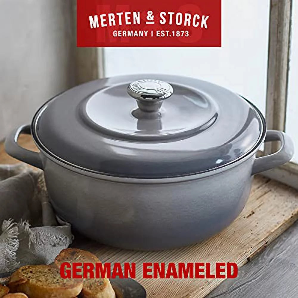 Round 5.3QT Enameled Iron Dutch Oven Pot with Lid U54743