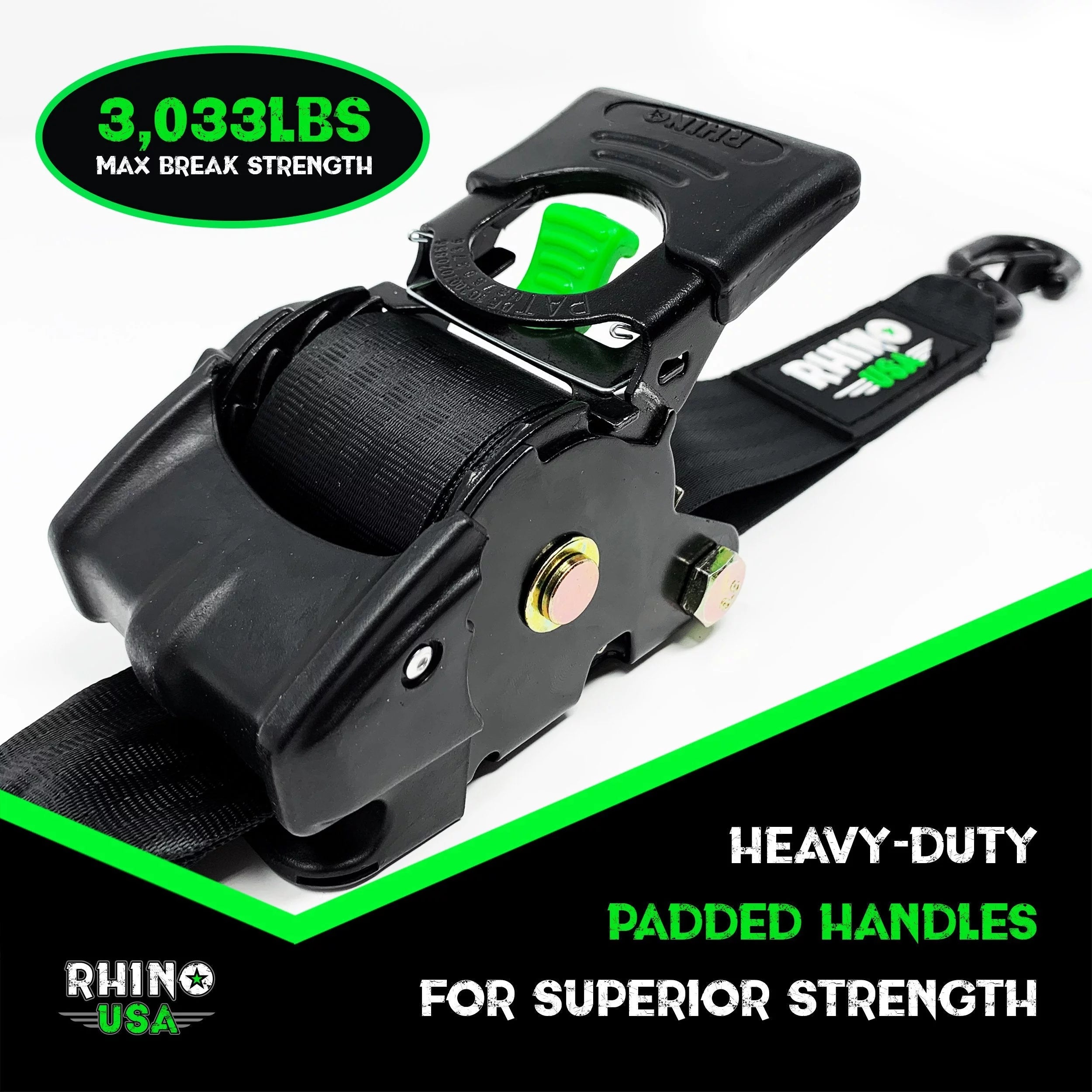 2" x 10' Retractable Ratchet Straps (2-Pack) I787