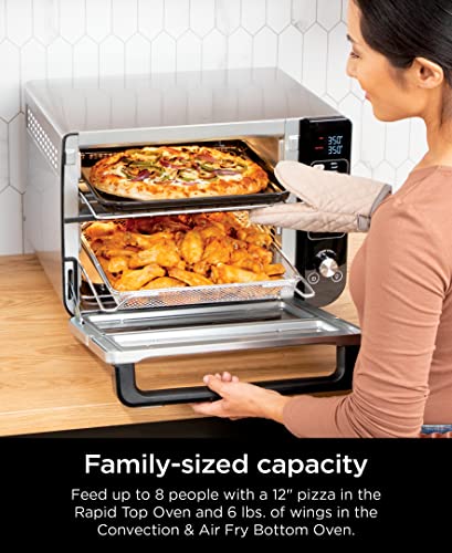 12-in-1 Double Oven with FlexDoor, Stainless Steel D602