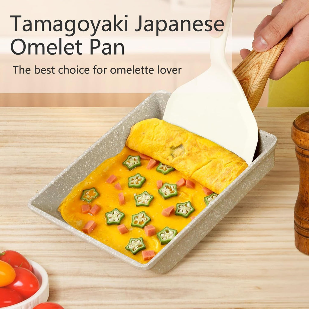 White Non Stick Rectangle Tamagoyaki Pan 6 X 7 Inch A123897