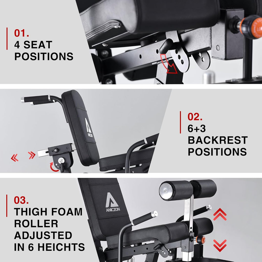 Leg Extension and Curl Machine with Adjustable Seat Q57952