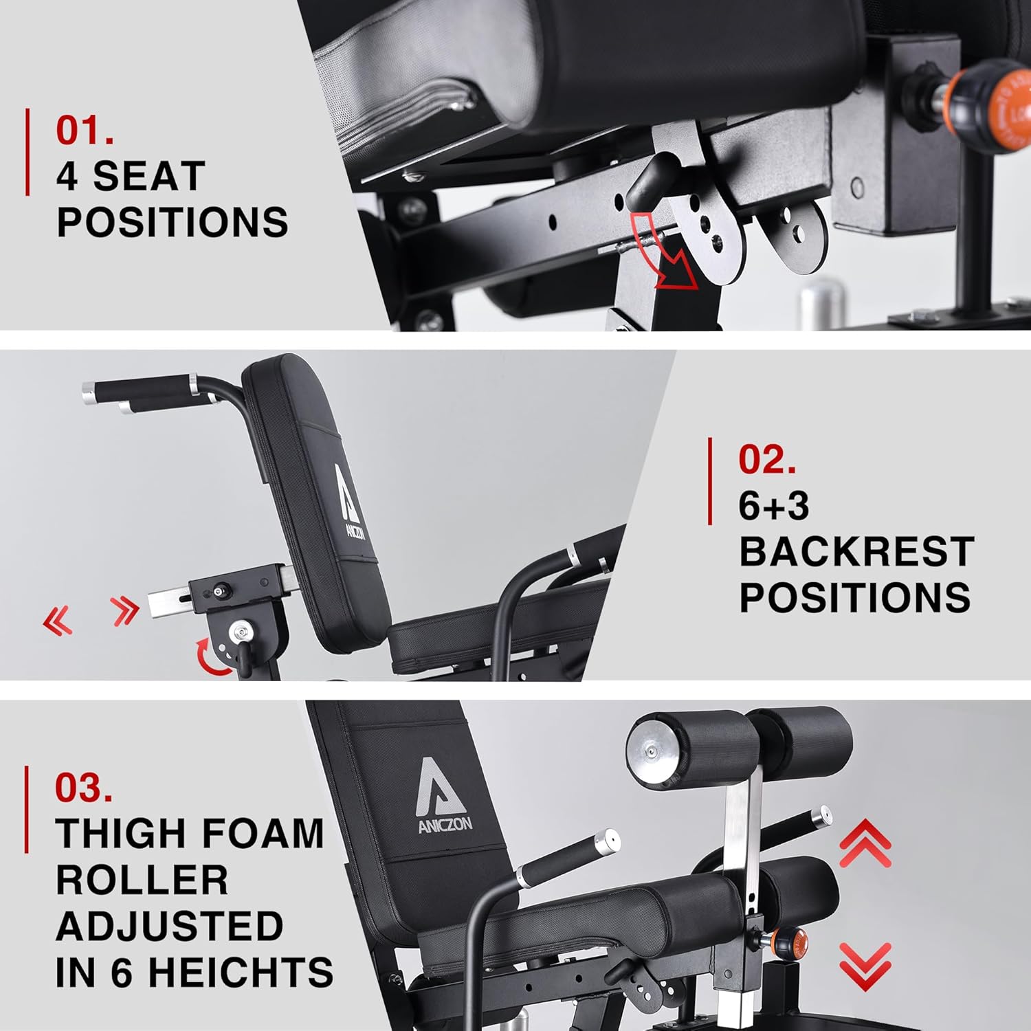 Leg Extension and Curl Machine with Adjustable Seat Q57952
