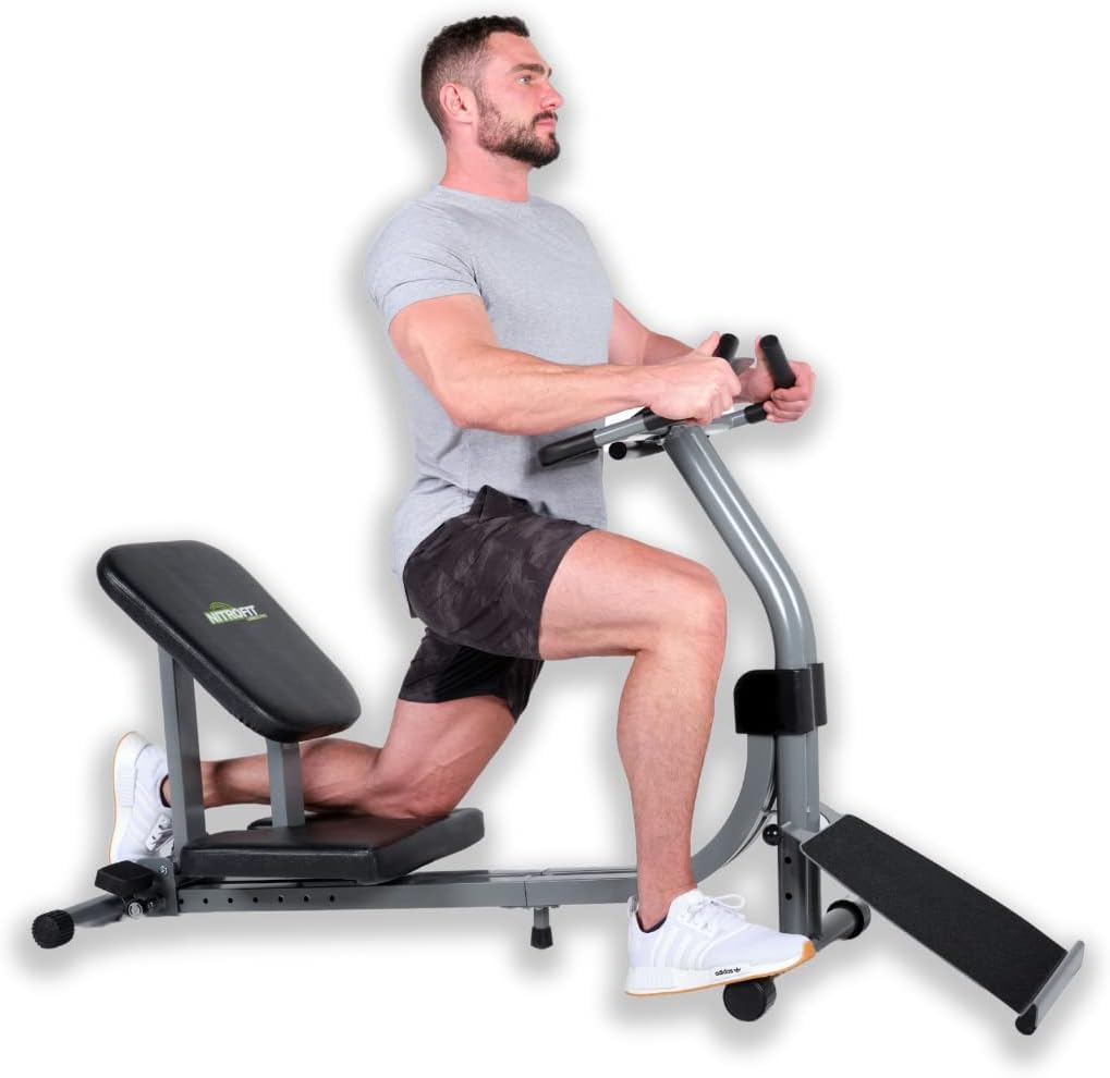 Full Body Stretching Machine with Adjustable Sliding Seat & Slant Board V244155