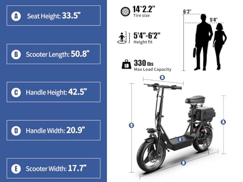 500W Electric Scooter with Seat J5085
