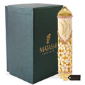 Hand Painted Enamel Mezuzah with Gold Accents and Purple Crystals J1783