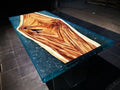 Natural Wood Epoxy Dining Table (90 x 36 Inches) Q475182
