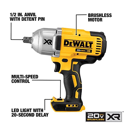 20V Max Brushless High Torque 1/2-Inch Cordless Impact Wrench Kit L8432
