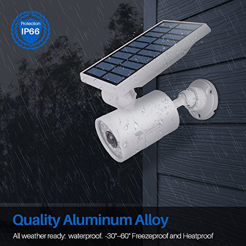 1400-Lumen 9W Aluminum Solar Flood Security Spotlights K2943