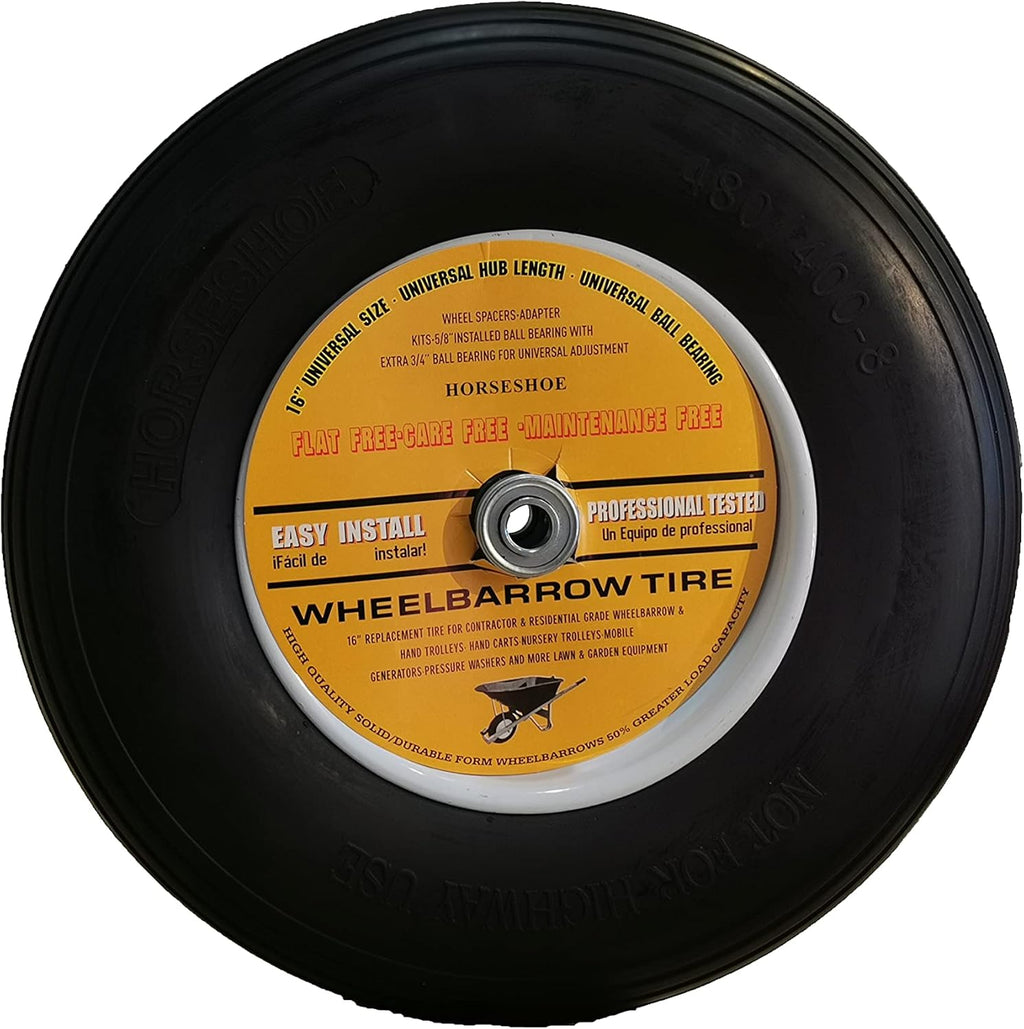 2 Pcs Flat Free Tire with Steel Rim V786684