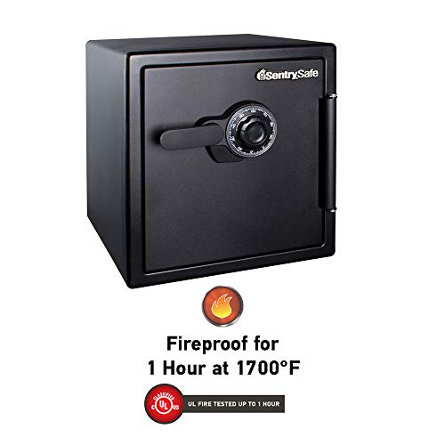 Fireproof Waterproof Black Steel Home Safe with Digital Keypad Lock, 1.23 Cubic Feet J9952
