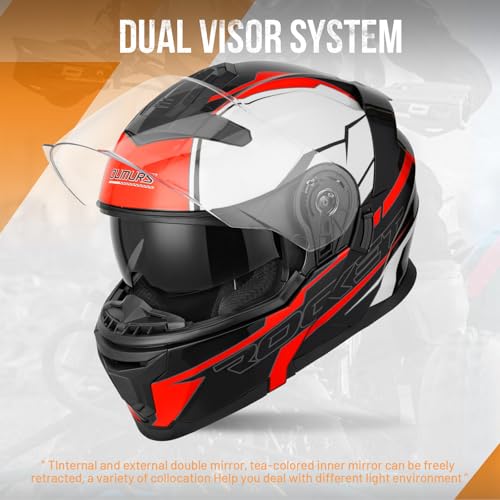 Modular Full Face Flip up Motorcycle Helmet P9089
