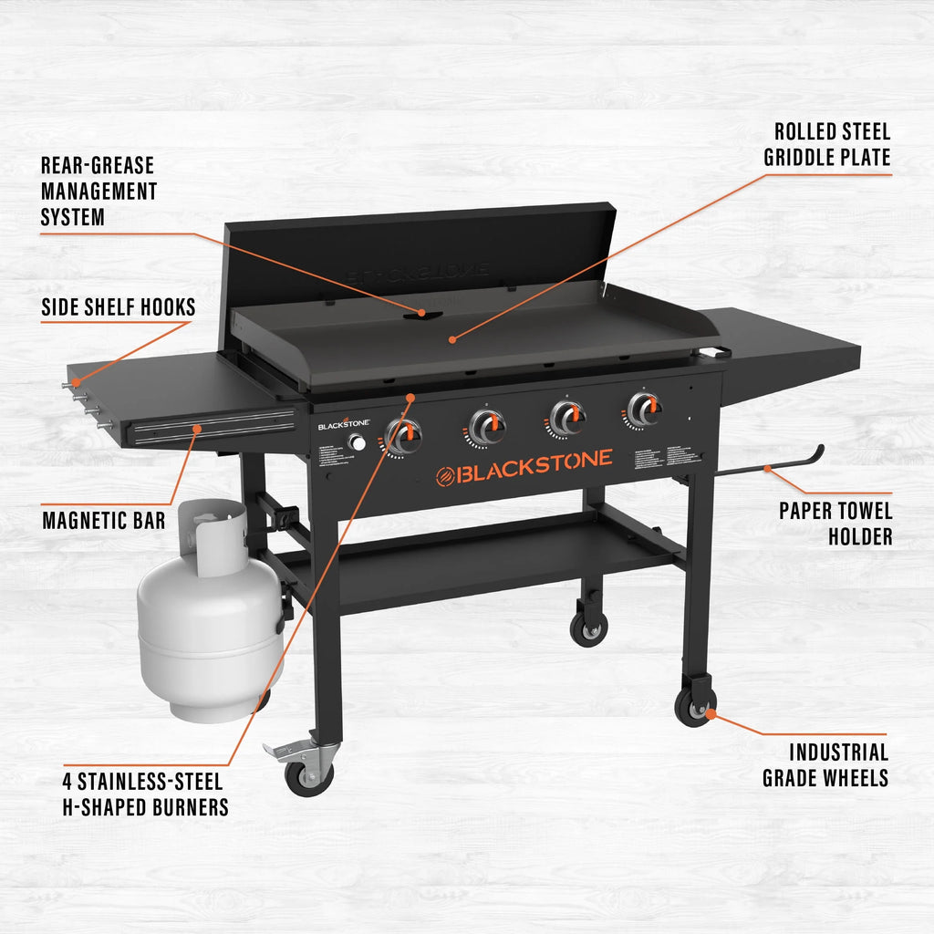 4-Burner 36 Griddle Cooking Station with Hard Cover Z86455