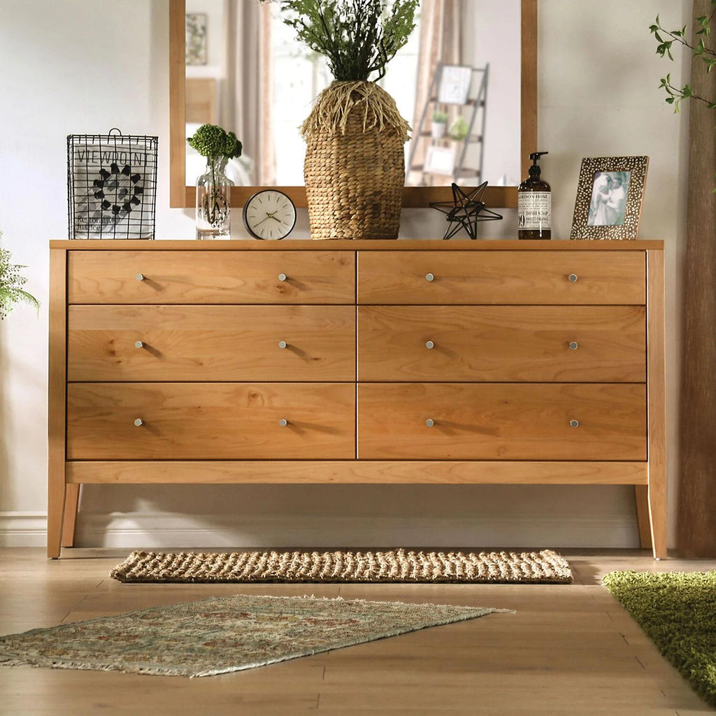 Light Oak Solid Wood Dresser Z677
