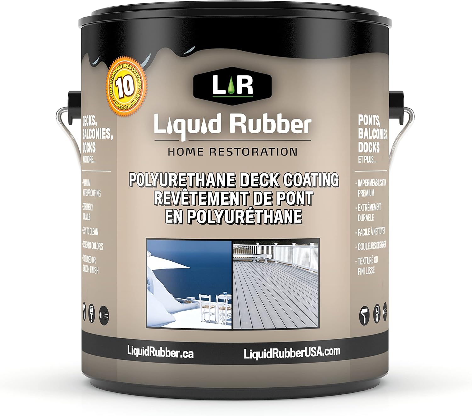 White 5 Gallon Deck Coating N8578