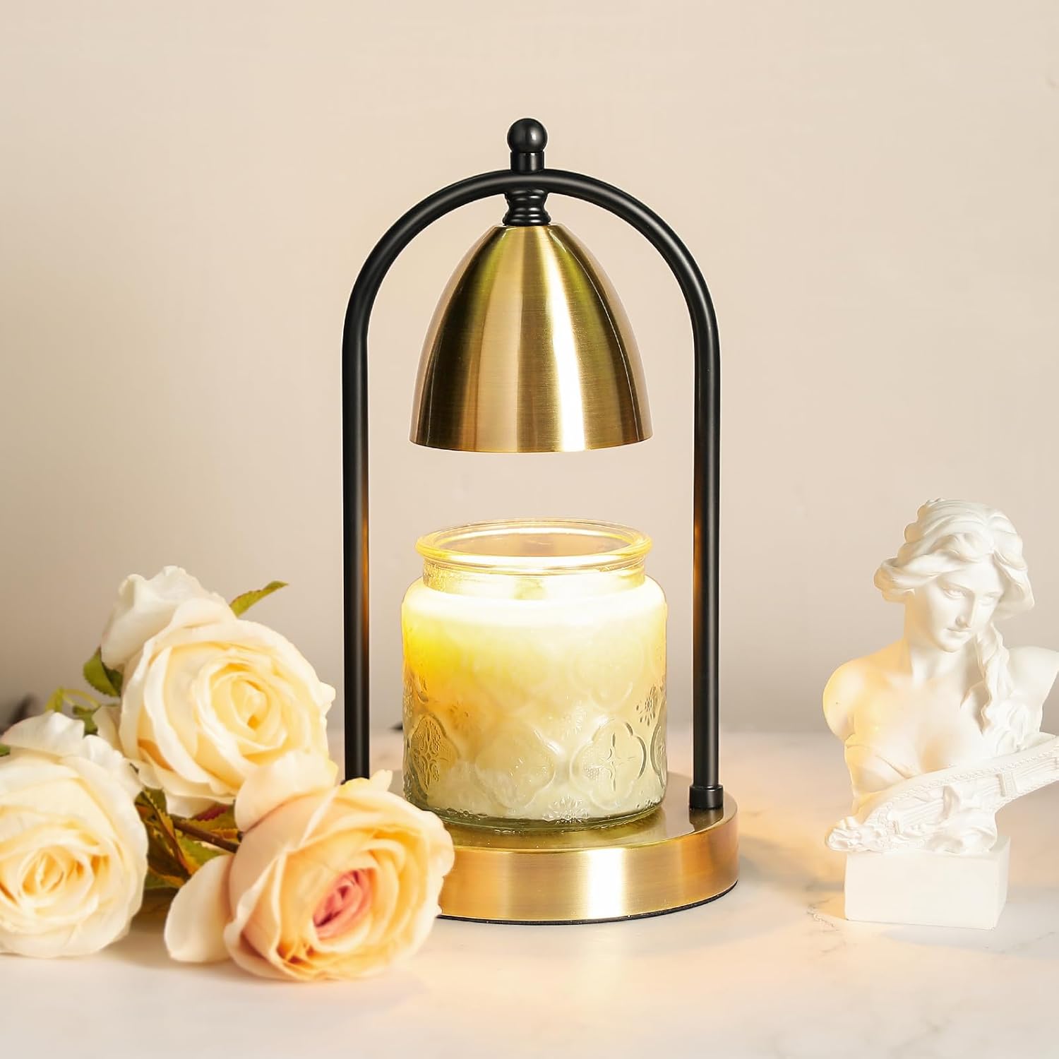 Gold Candle Warmer Lamp with Timer T144