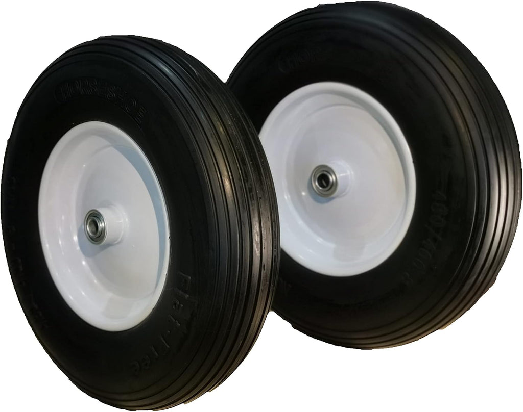2 Pcs Flat Free Tire with Steel Rim V786684