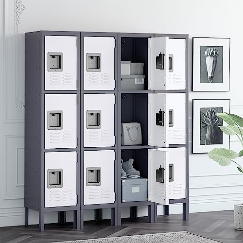 Grey White 2 Door Steel Locker A51729