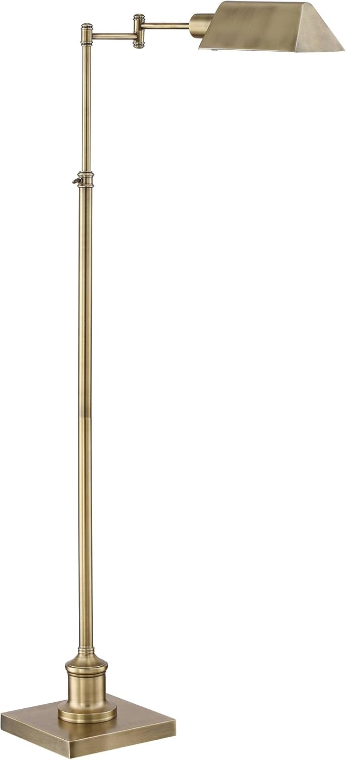 Aged Brass Metal Floor Lamp with USB Charging Port F975052