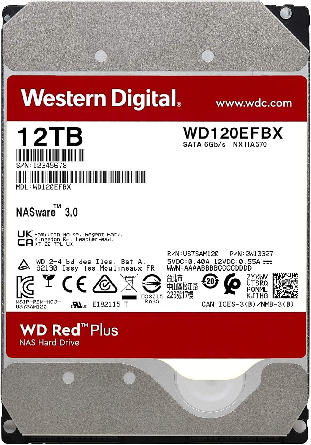 12TB NAS Internal Hard Drive HDD M539502