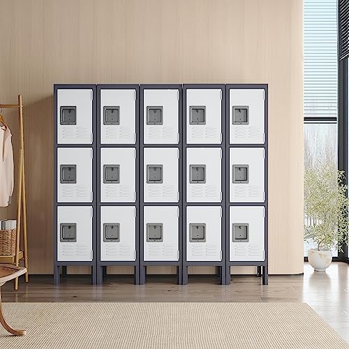 Grey White 2 Door Steel Locker A51729