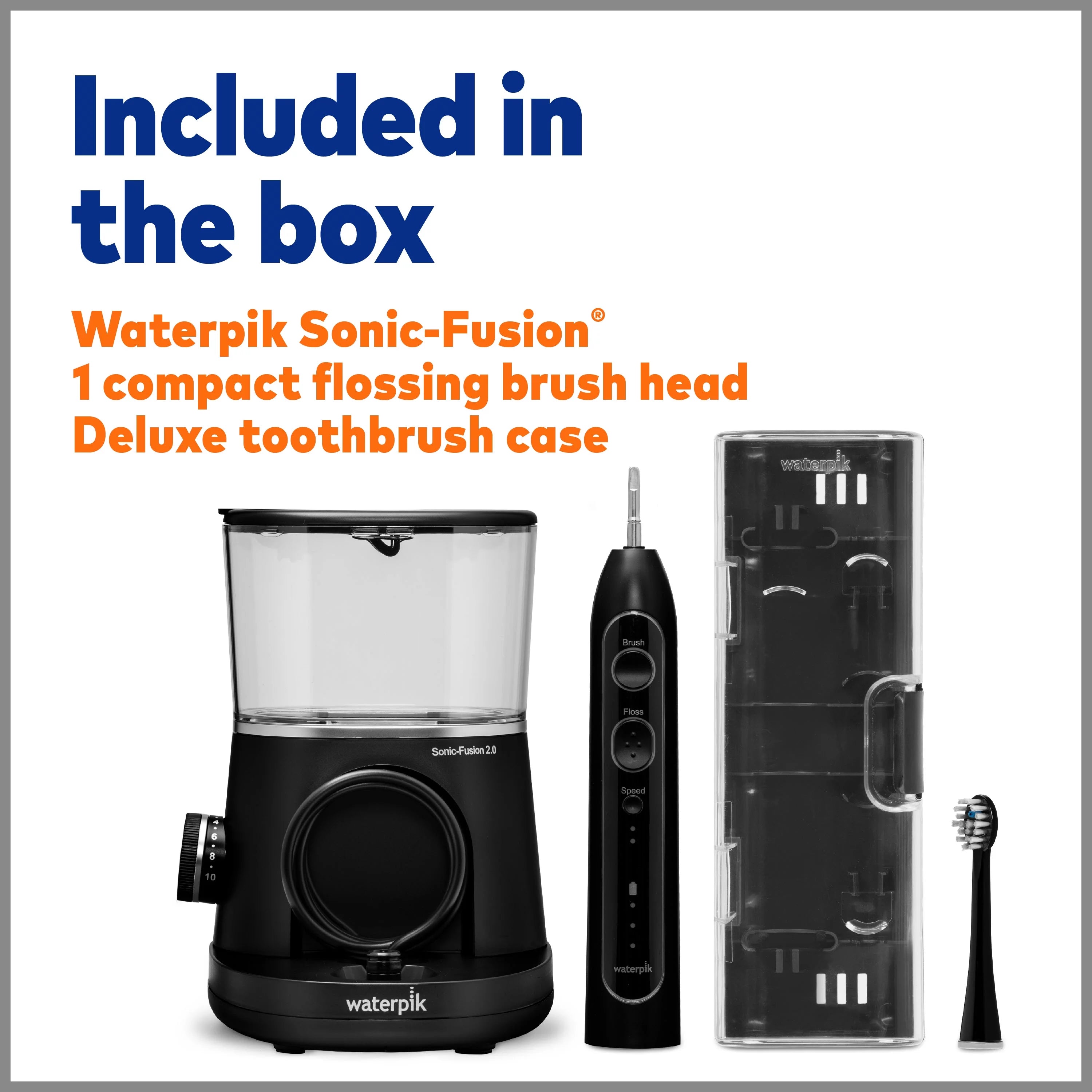 Black Electric Toothbrush and Water Flosser Combo M384