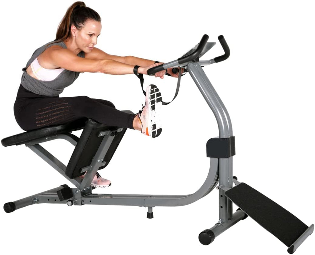 Full Body Stretching Machine with Adjustable Sliding Seat & Slant Board V244155