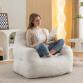 Giant Teddy Plush Bean Bag Sofa Chair with Armrests and Pocket (Ivory) G4581