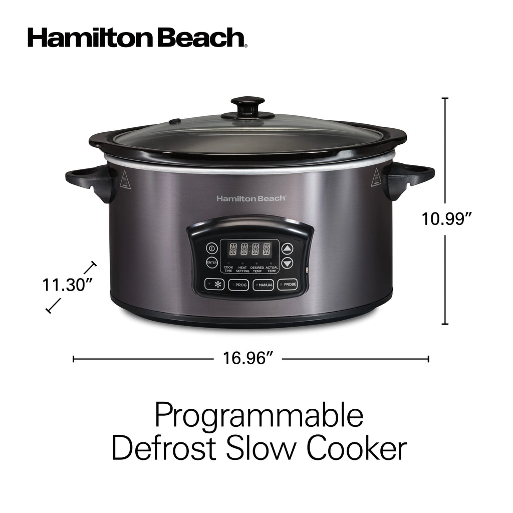 6 Quart Programmable Slow Cooker with Temperature Probe B5026