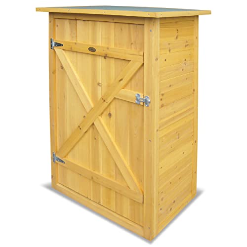 71" Wooden Outdoor Storage Shed with Adjustable Shelves S563