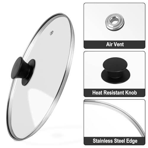 10 Inch Tempered Glass Pot Lid with Heat Resistant Handle T531179
