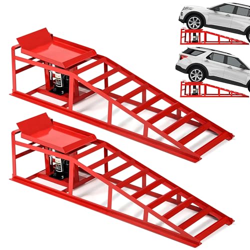 2PCS Heavy Duty Hydraulic Car Ramps D39031