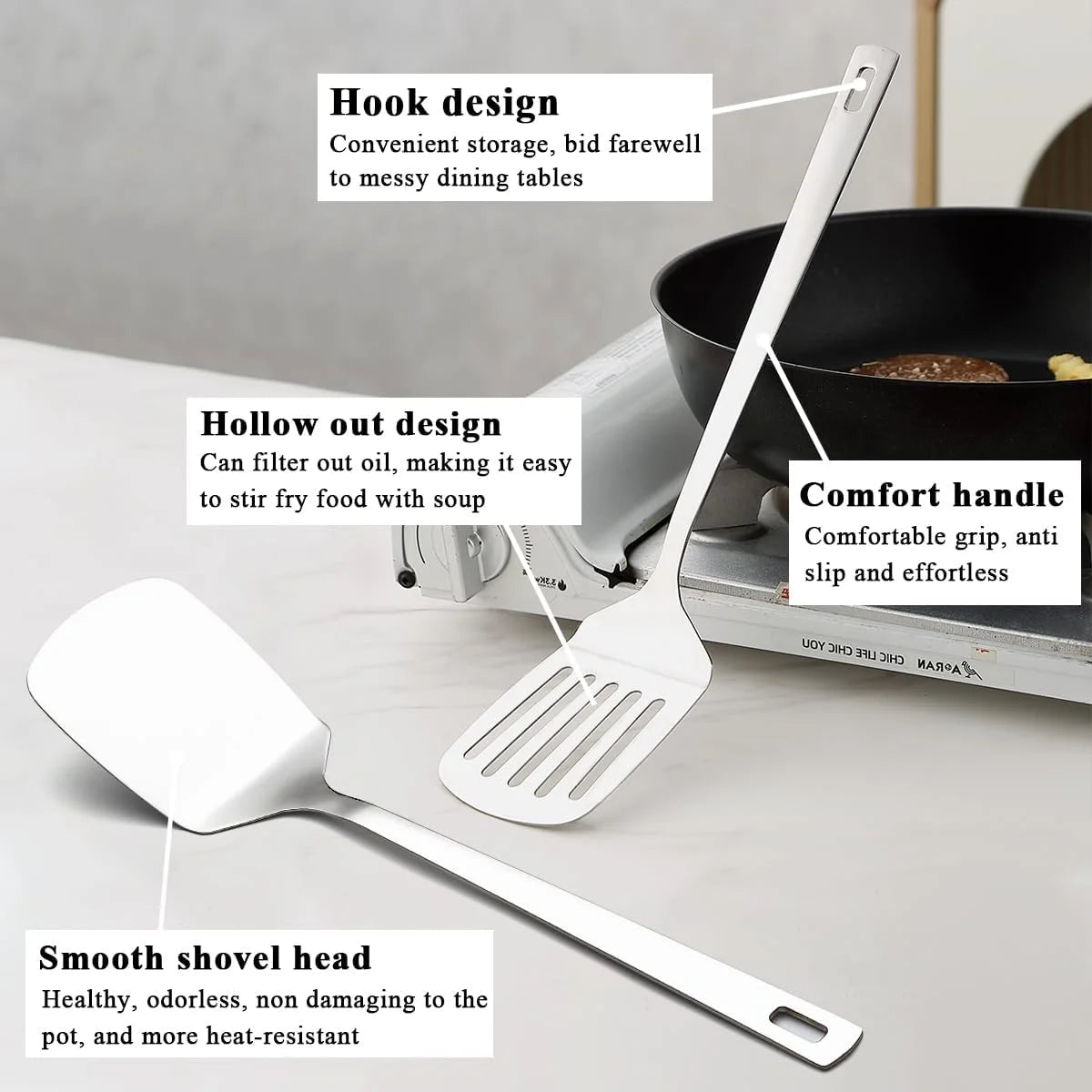 6pcs Stainless Steel Kitchen Utensils Set H405