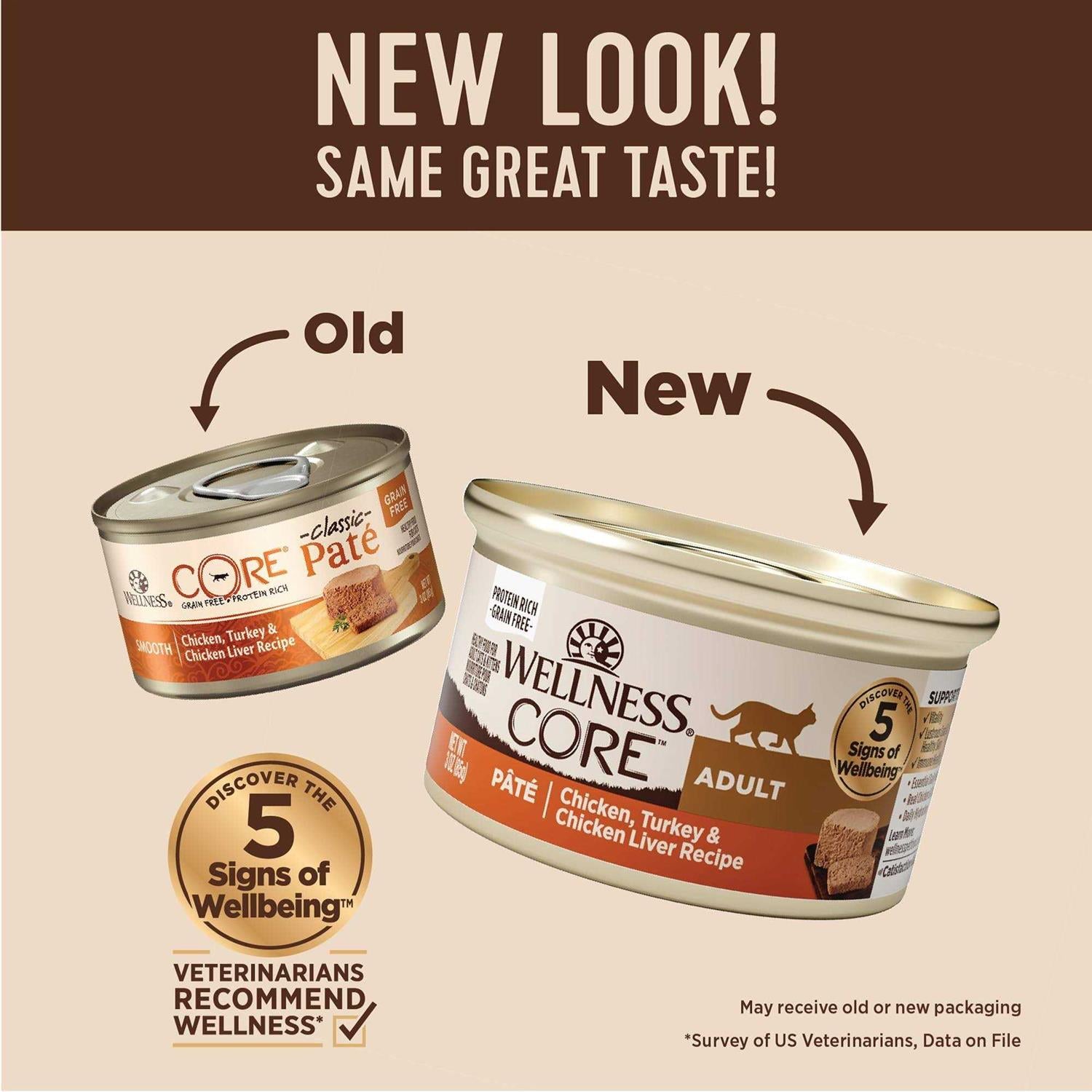 Natural Grain-Free Chicken Turkey & Chicken Liver Pate Canned Cat Food X2500