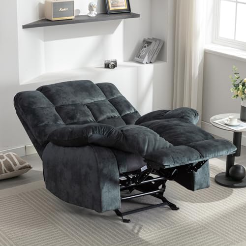 Soft Fabric Reclining Chair with Padded Backrest and Armrests Y703