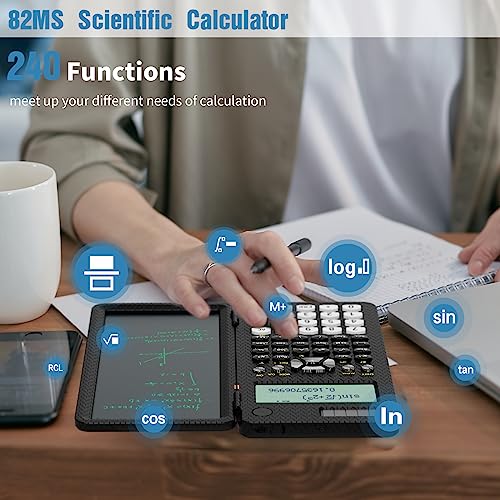 Pink 991ES MAX Foldable Scientific Calculator with Notepad 417 Function Solar Energy N11598