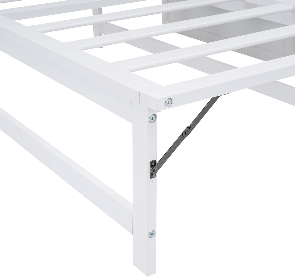 White Wood Queen Murphy Bed Y43570