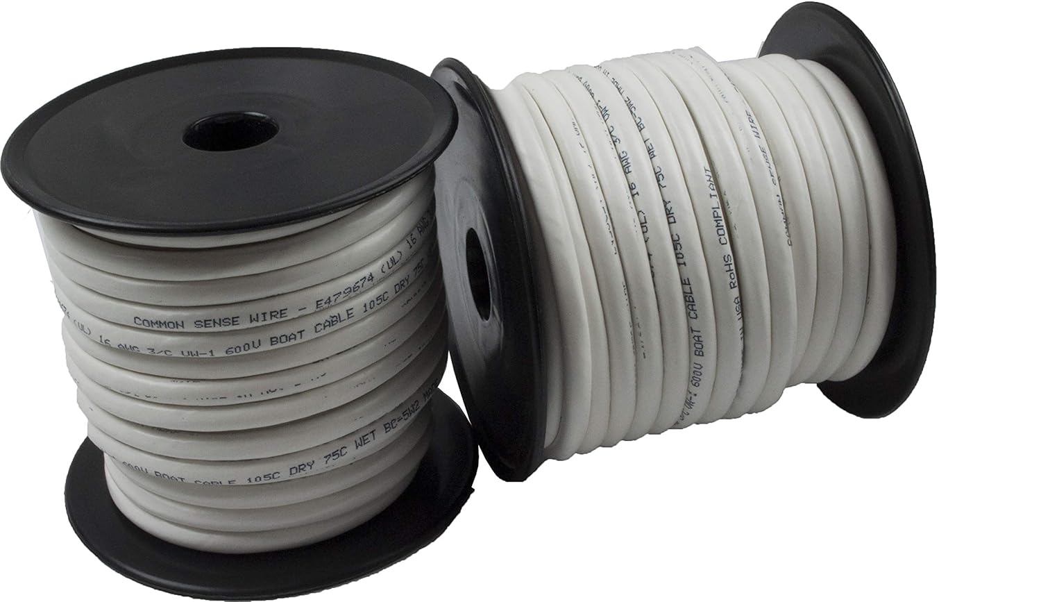 10/3 AWG Tinned Copper Marine Wire - 60 Feet - Black/White/Green C53310