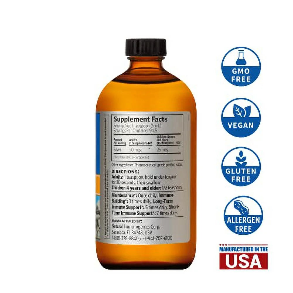 Bio-Active Silver Hydrosol - 10 ppm, 16oz (473mL) V3159
