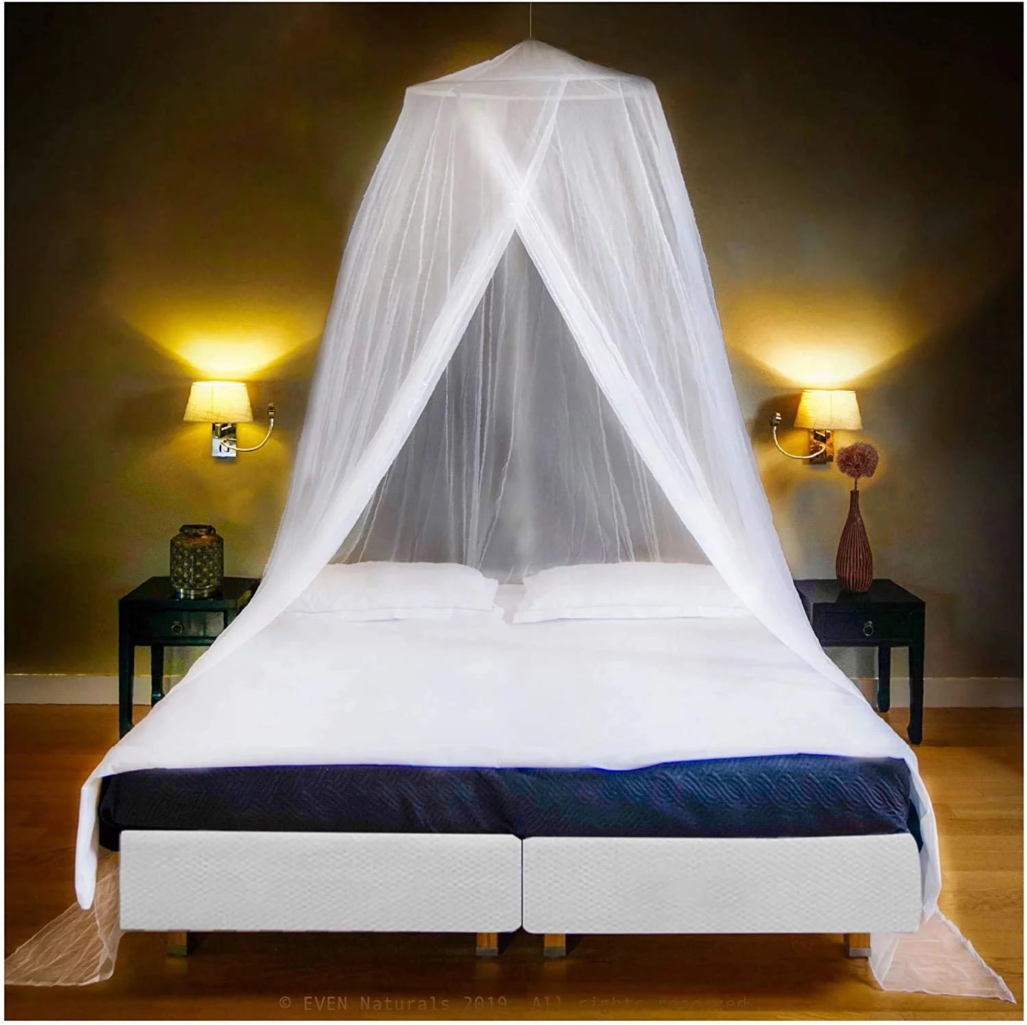 Ultra Large Mosquito Net Bed Canopy, Single to King Size, Mesh 380, 2 Entries, Storage Bag U217